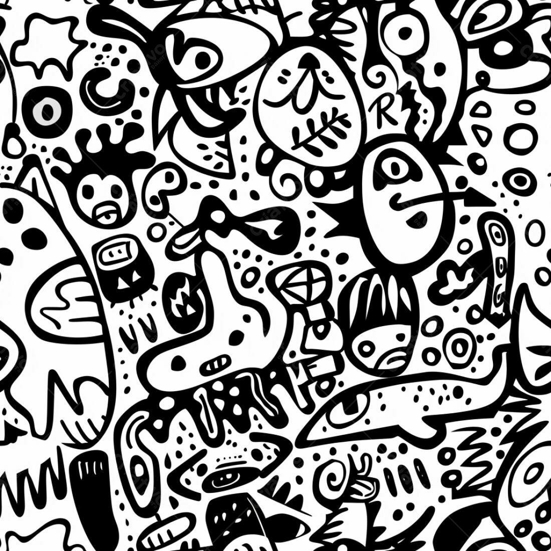 Textura Abstrata Preto e Branco para Fundo