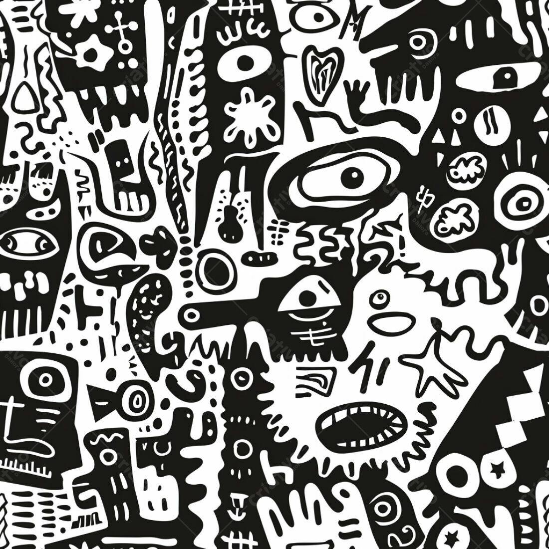 Textura Abstrata Preto e Branco para Fundo