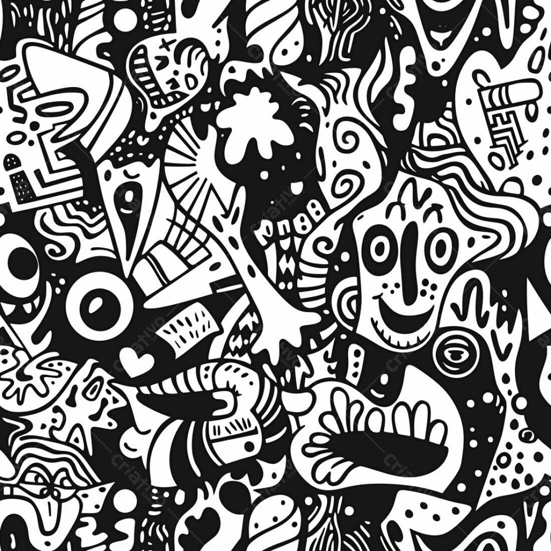 Textura Abstrata Preto e Branco para Fundo