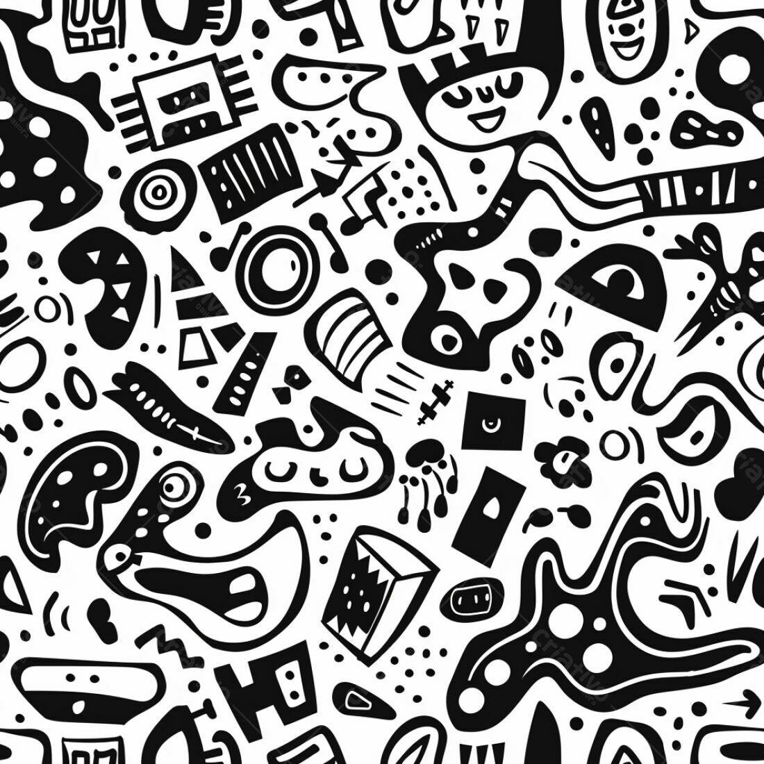 Textura Abstrata Preto e Branco para Fundo