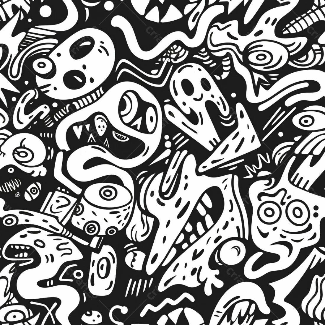 Textura Abstrata Monstros para Fundo