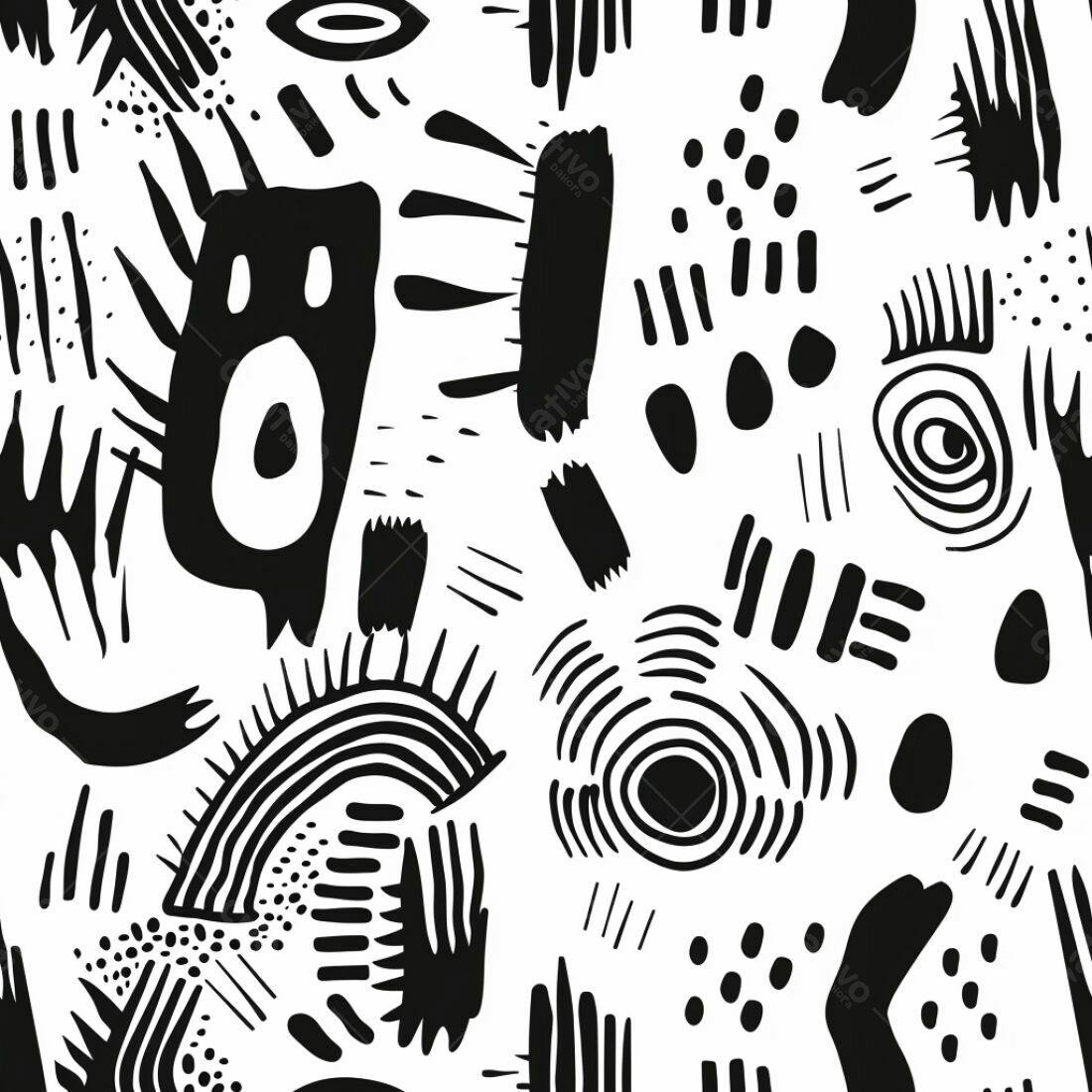 Textura Abstrata Preto e Branco para Fundo