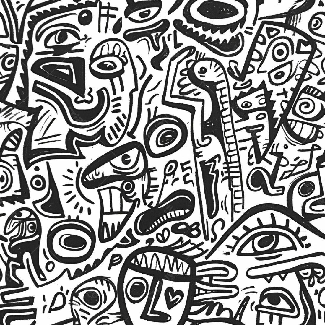 Textura Abstrata Preto e Branco para Fundo
