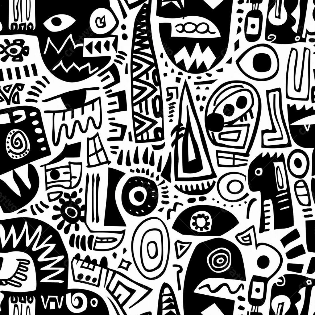 Textura Abstrata Preto e Branco para Fundo