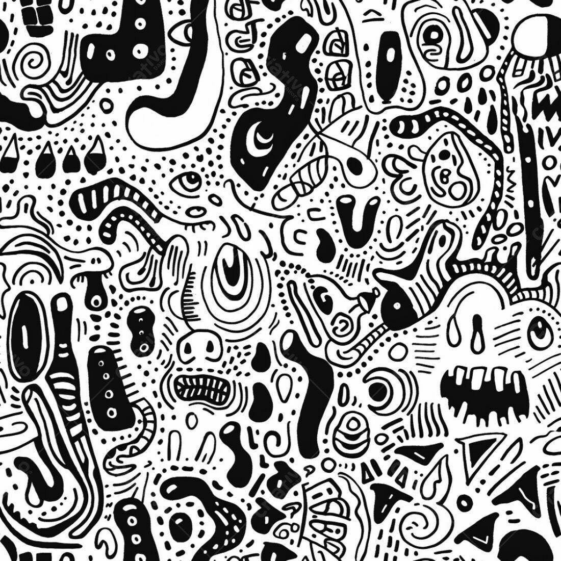 Textura Abstrata Preto e Branco para Fundo