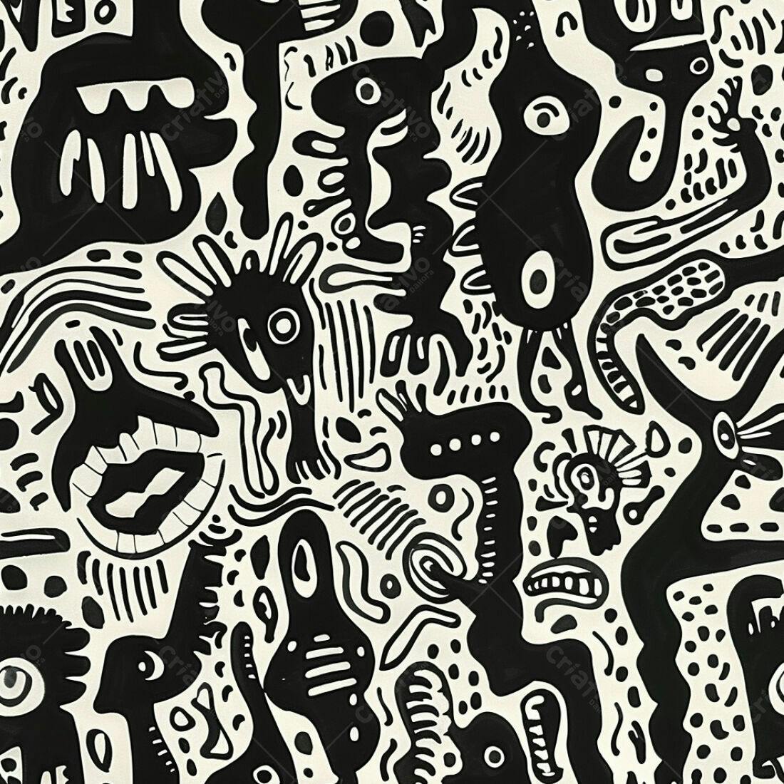 Textura Abstrata Preto e Branco para Fundo