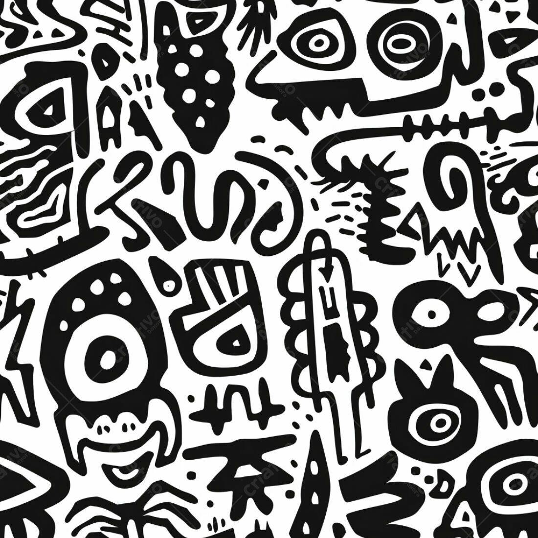 Textura Abstrata Preto e Branco para Fundo