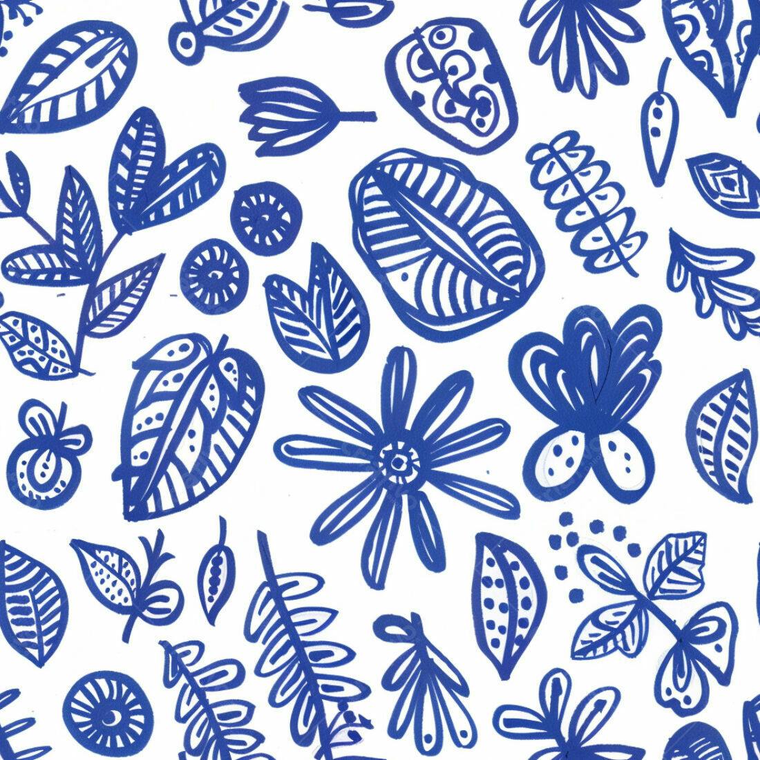 Textura floral azul para fundo