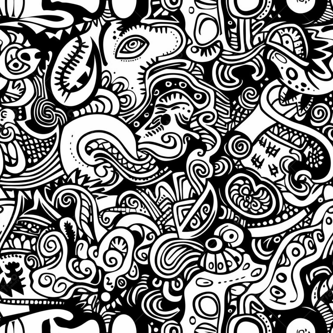 Textura Abstrata Preto e Branco para Fundo