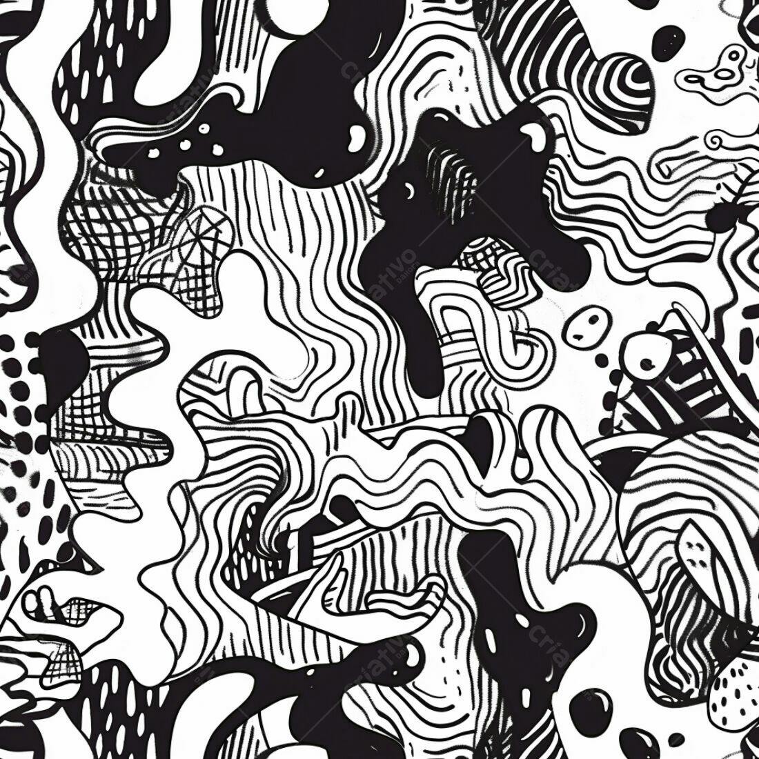 Textura Abstrata Preto e Branco para Fundo