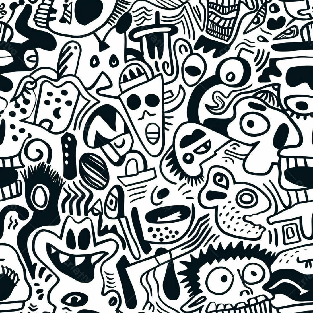 Textura Abstrata Preto e Branco para Fundo