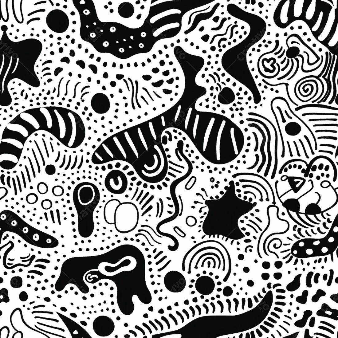 Textura Abstrata Preto e Branco para Fundo