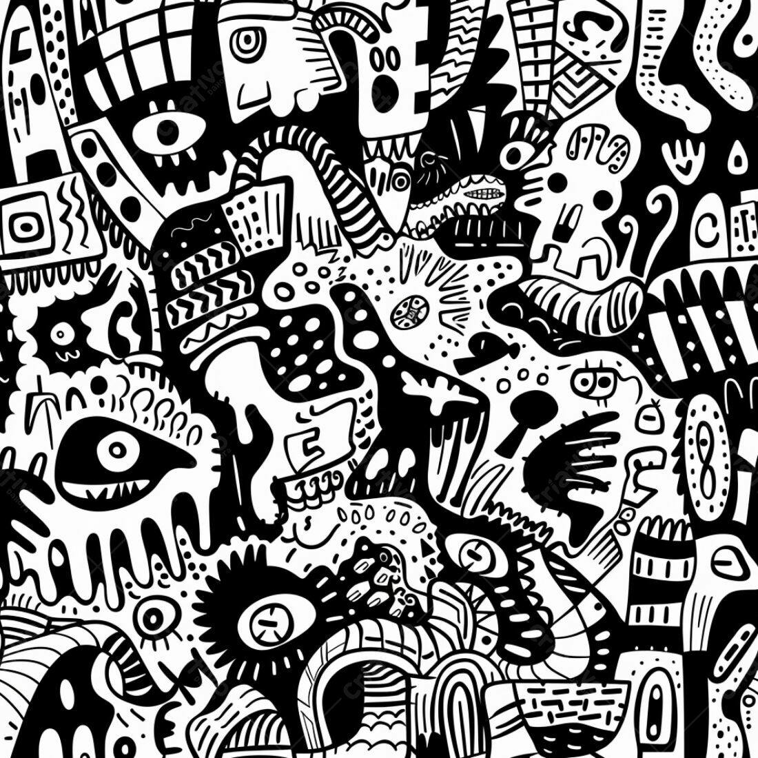 Textura Abstrata Preto e Branco para Fundo