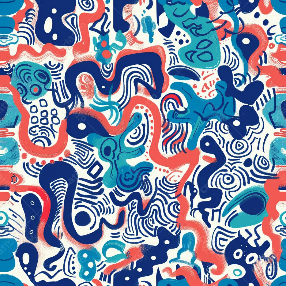 Textura Abstrata Azul Vermelho para Fundo