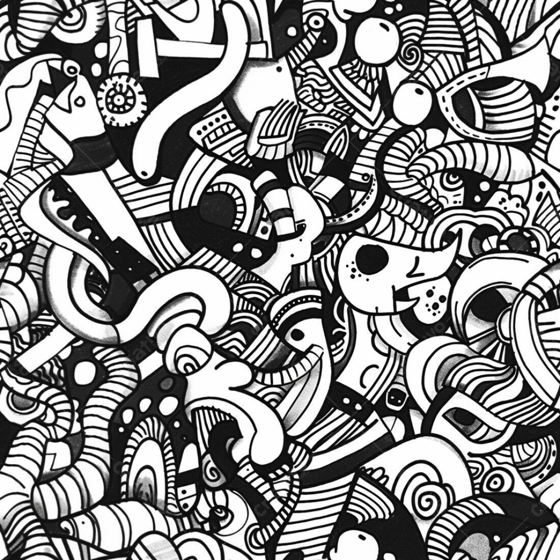 Textura Abstrata Preto e Branco para Fundo