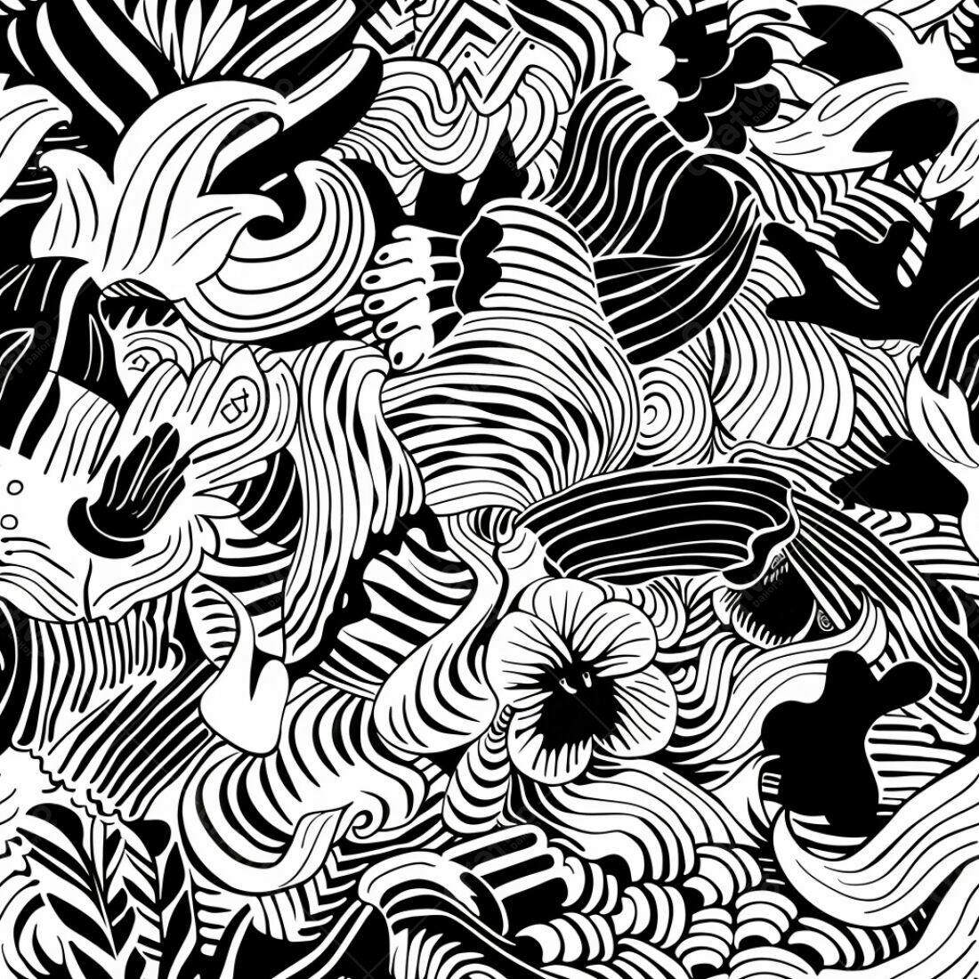 Textura Abstrata Preto e Branco para Fundo