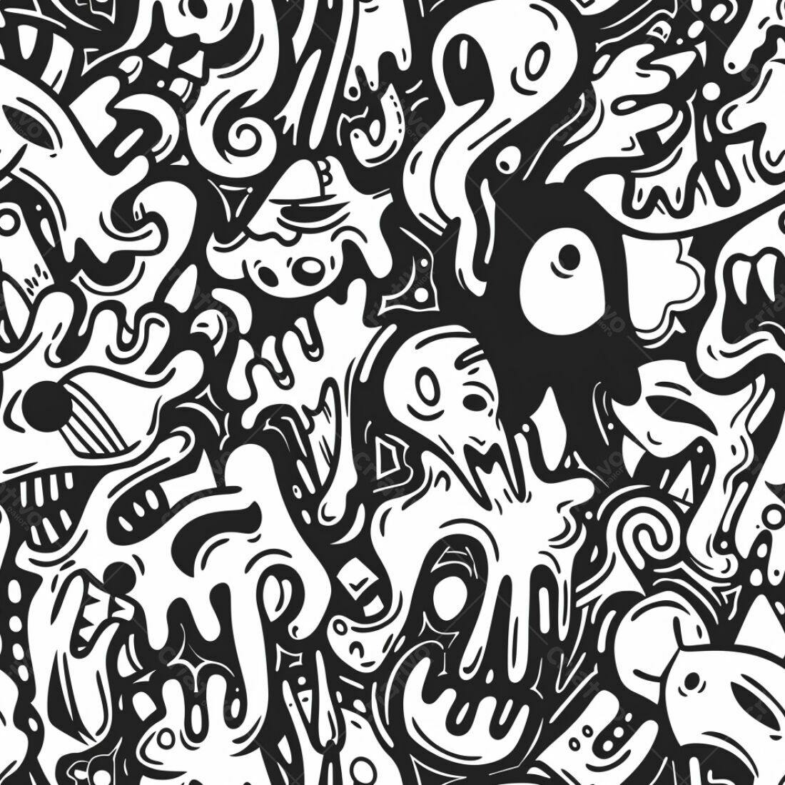 Textura Abstrata Preto e Branco para Fundo