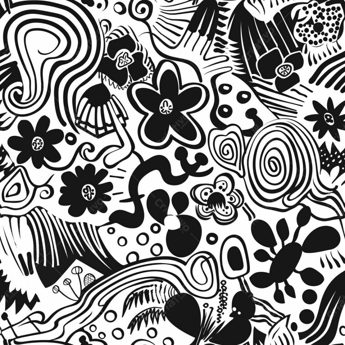 Textura Abstrata Preto e Branco para Fundo