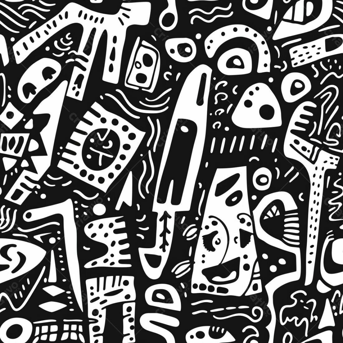 Textura Abstrata Preto e Branco para Fundo