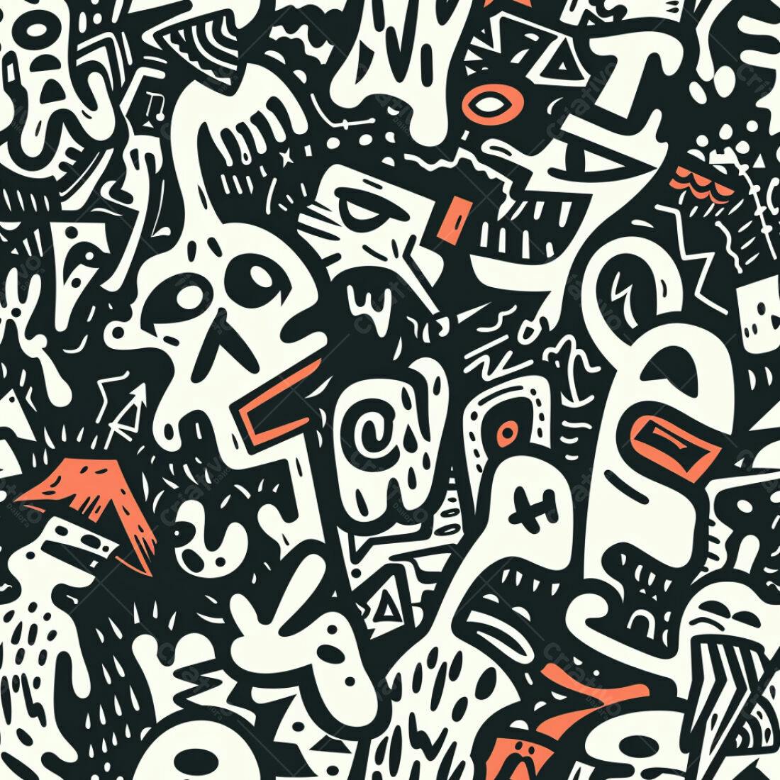 Textura Abstrata Preto e Laranja para Fundo