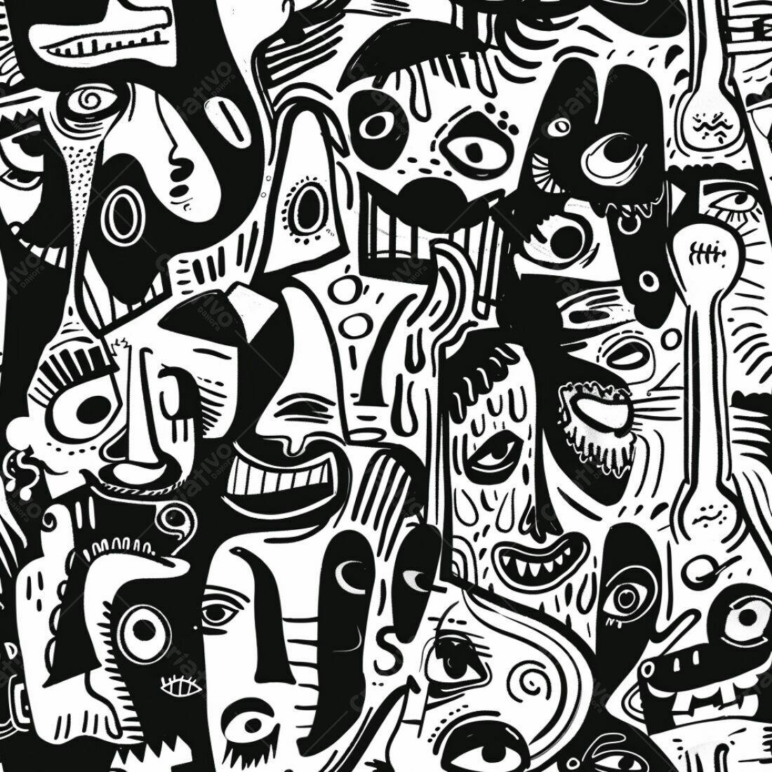 Textura Abstrata Preto e Branco para Fundo