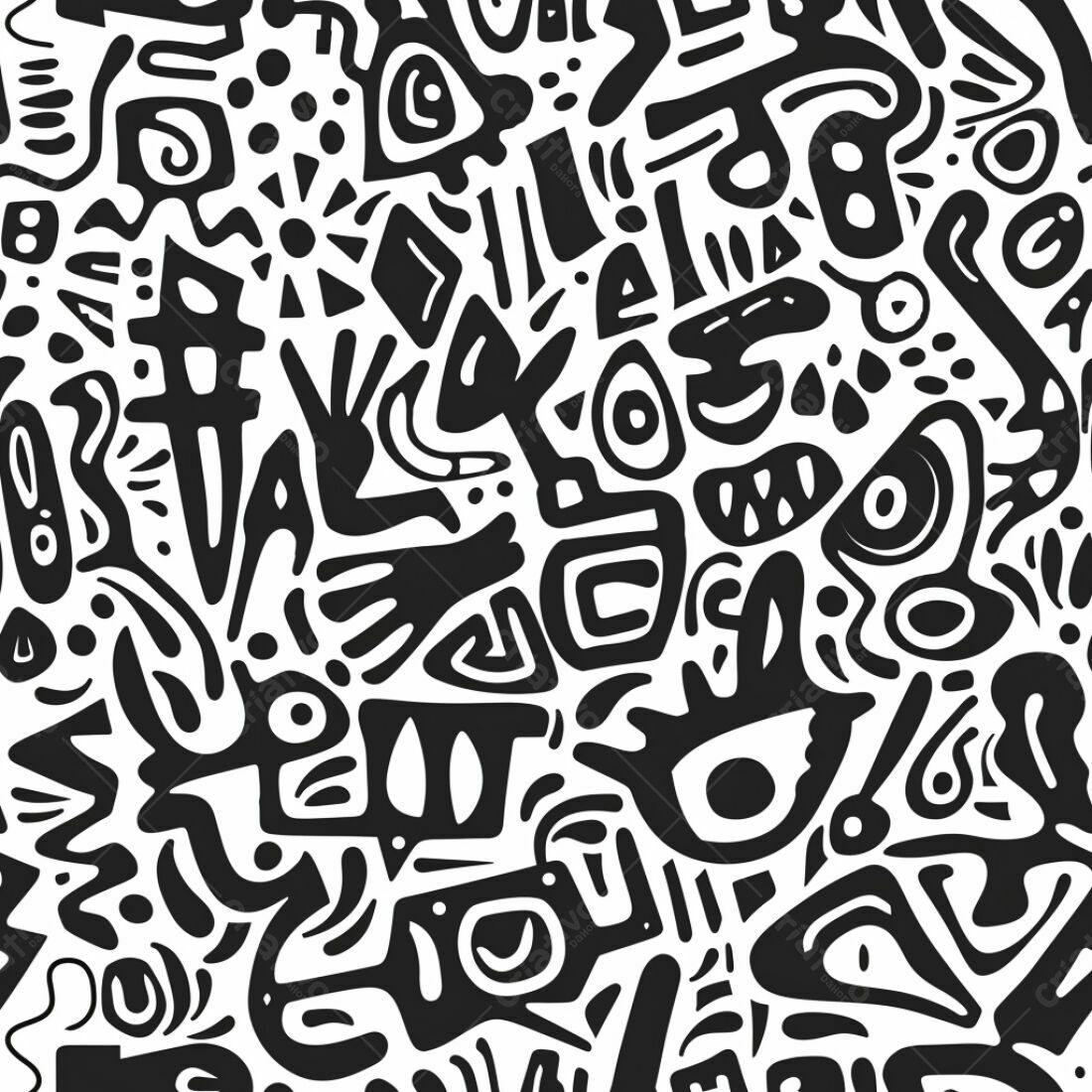 Textura Abstrata Preto e Branco para Fundo