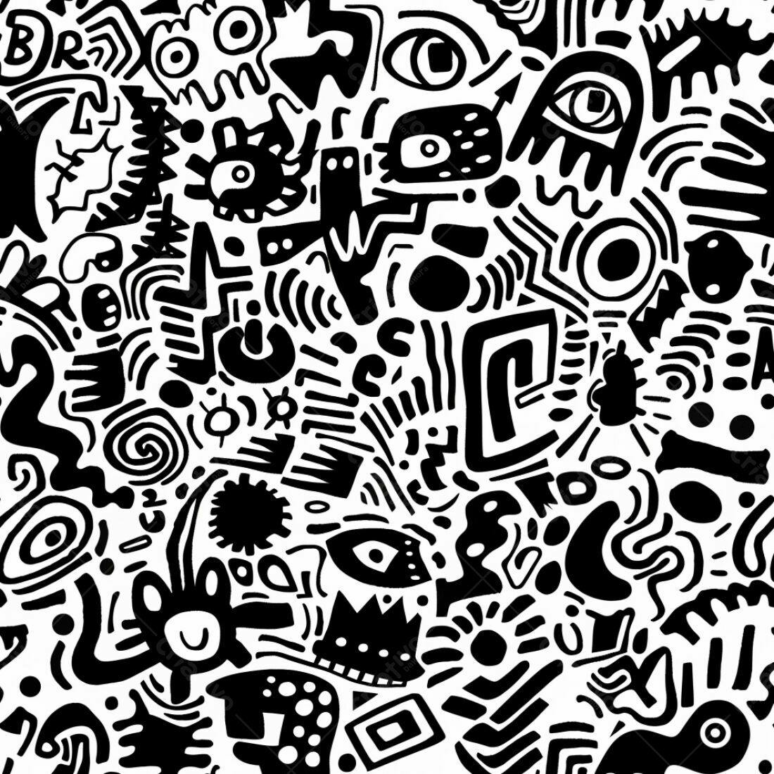Textura Abstrata Preto e Branco para Fundo