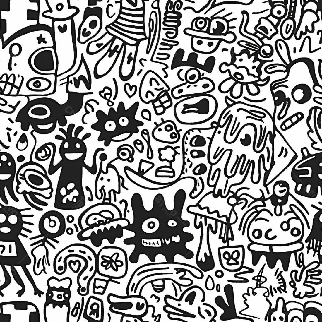 Textura Monstros Desenho para Fundo