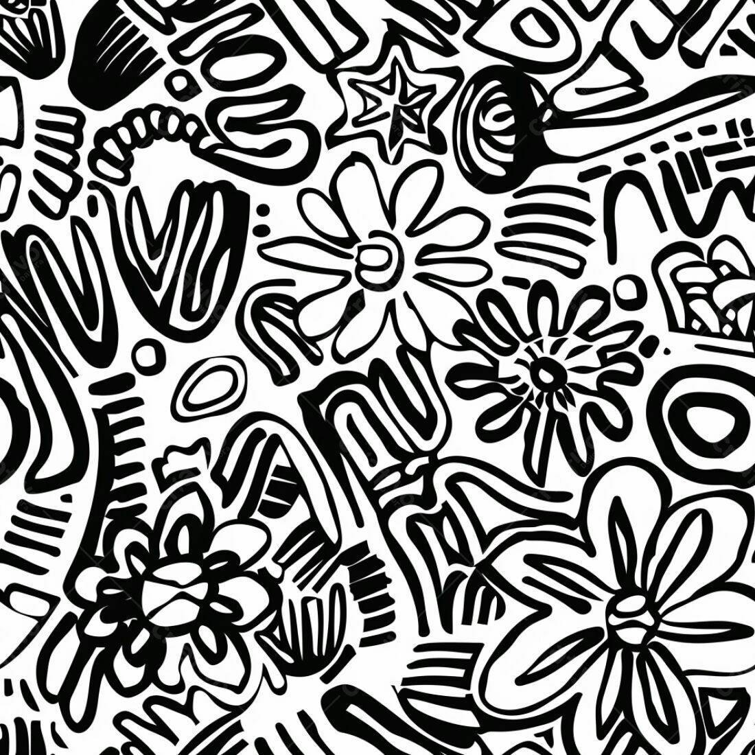 Textura Abstrata Preto e Branco para Fundo