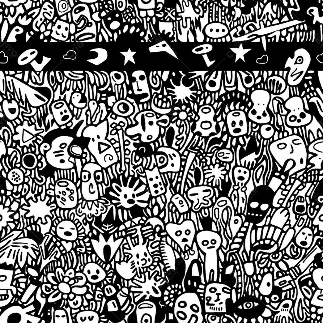 Textura Abstrata Preto e Branco para Fundo