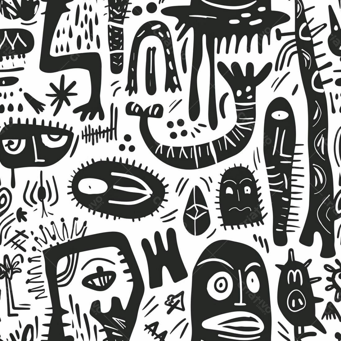 Textura Abstrata Preto e Branco para Fundo