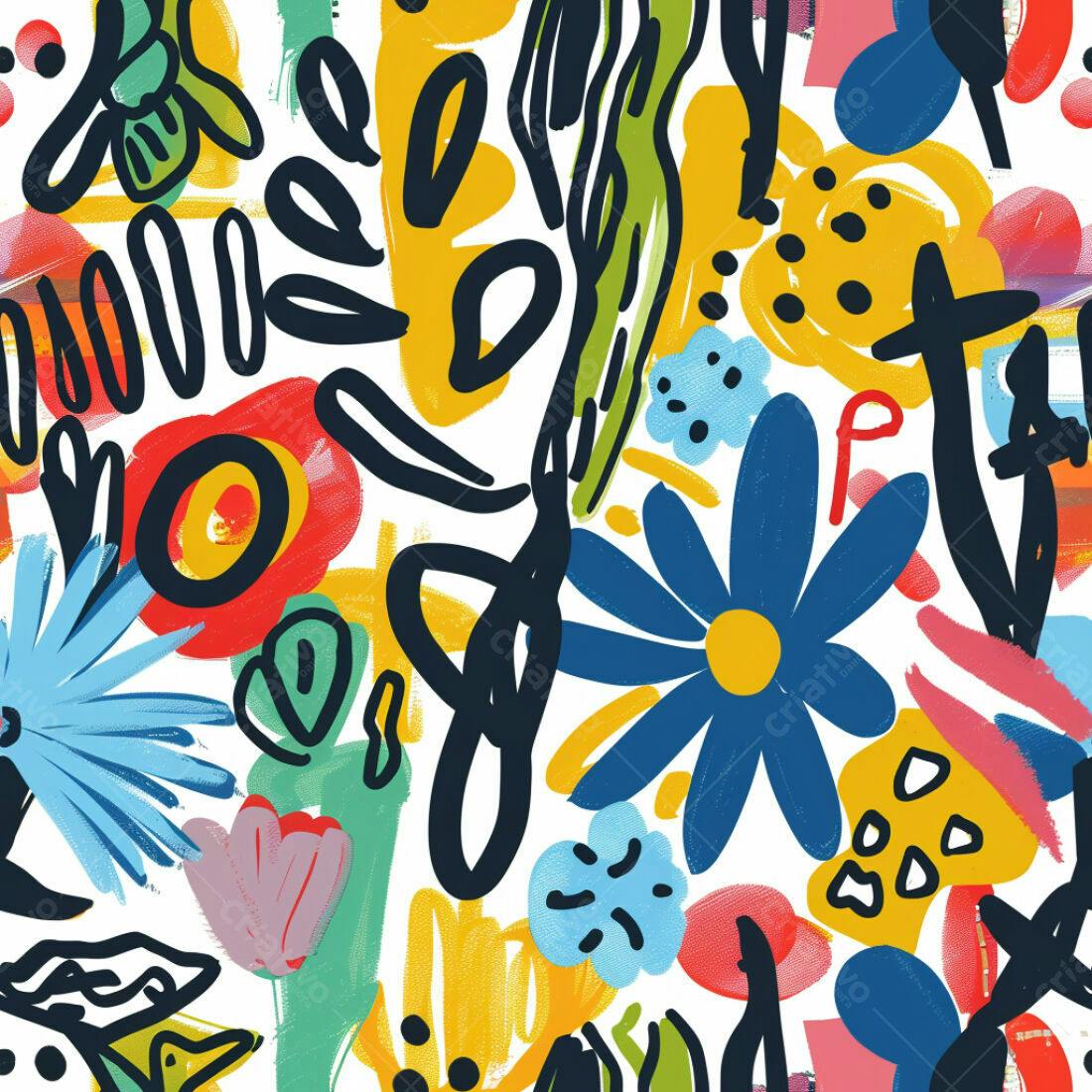 Textura Abstrata Floral para Fundo