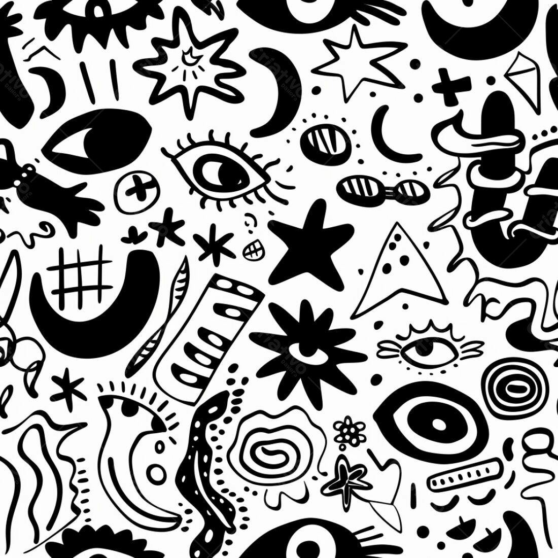 Textura Abstrata Preto e Branco para Fundo