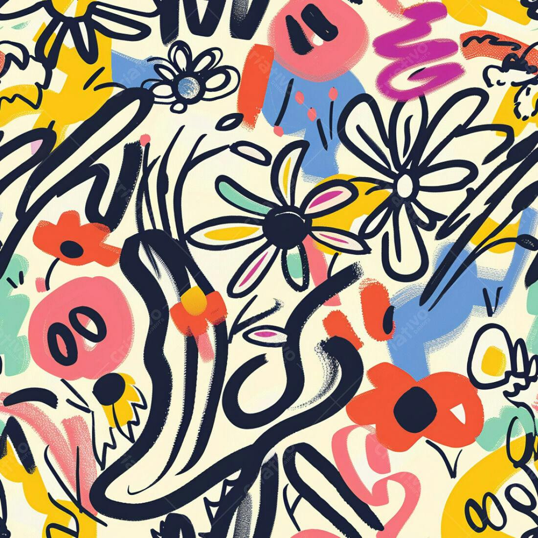 Textura Abstrata Floral para Fundo