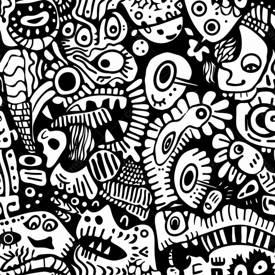 Textura Abstrata Preto e Branco para Fundo