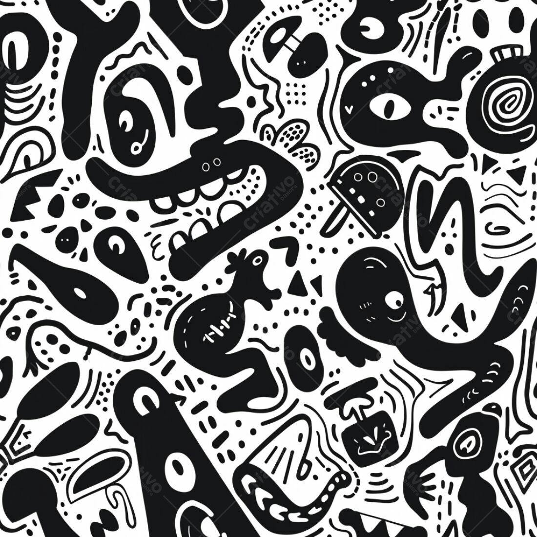 Textura Abstrata Preto e Branco para Fundo