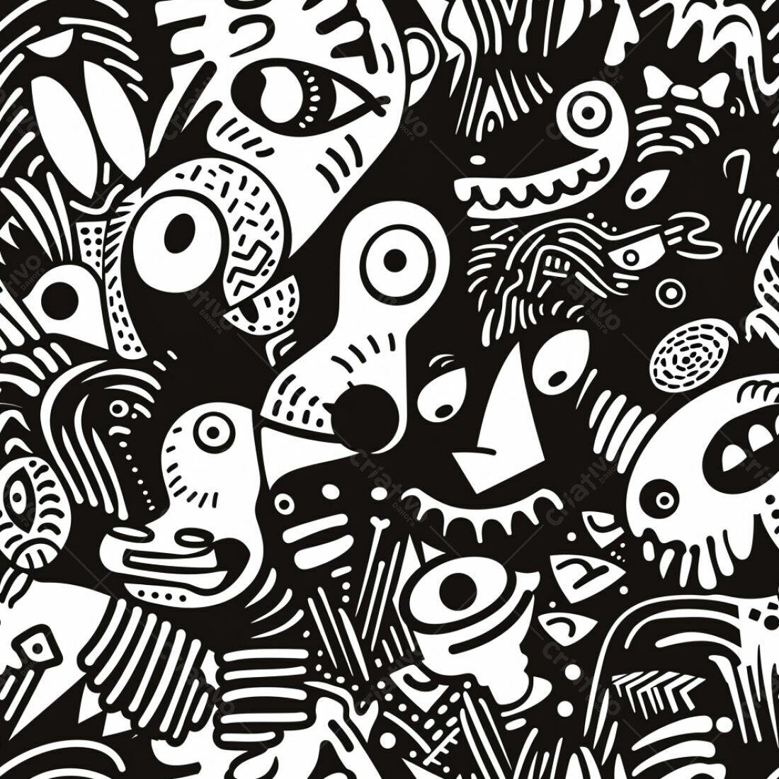 Textura Abstrata Preto e Branco para Fundo