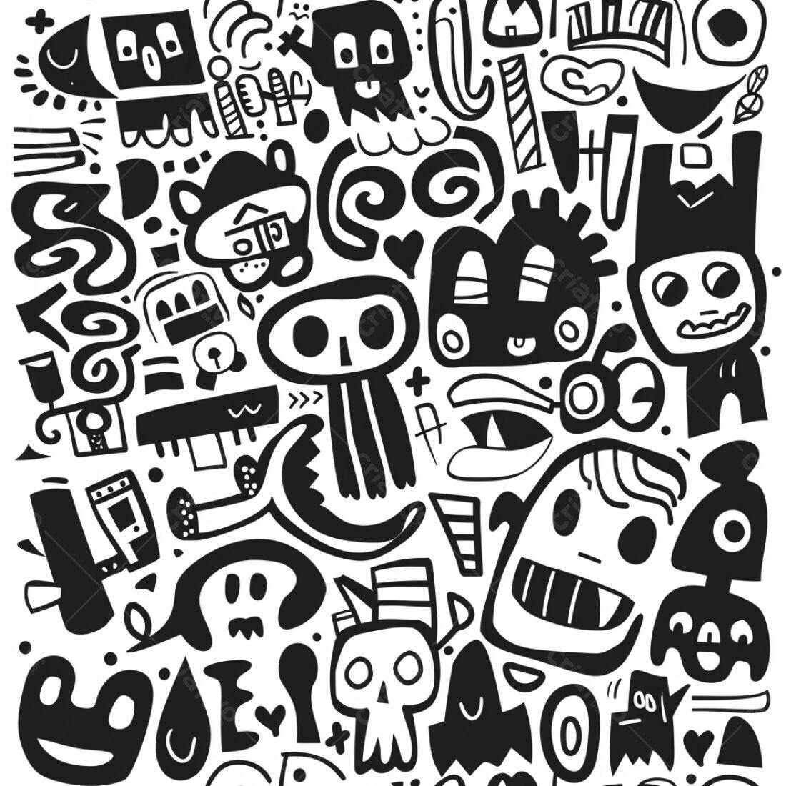 Textura Monstros Cartoon para Fundo