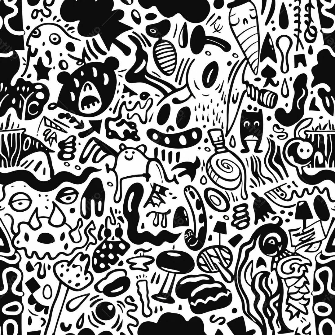 Textura Abstrata Preto e Branco para Fundo