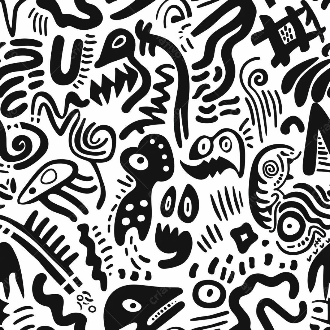 Textura Abstrata Preto e Branco para Fundo