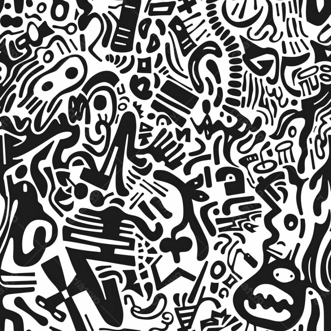 Textura Abstrata Preto e Branco para Fundo