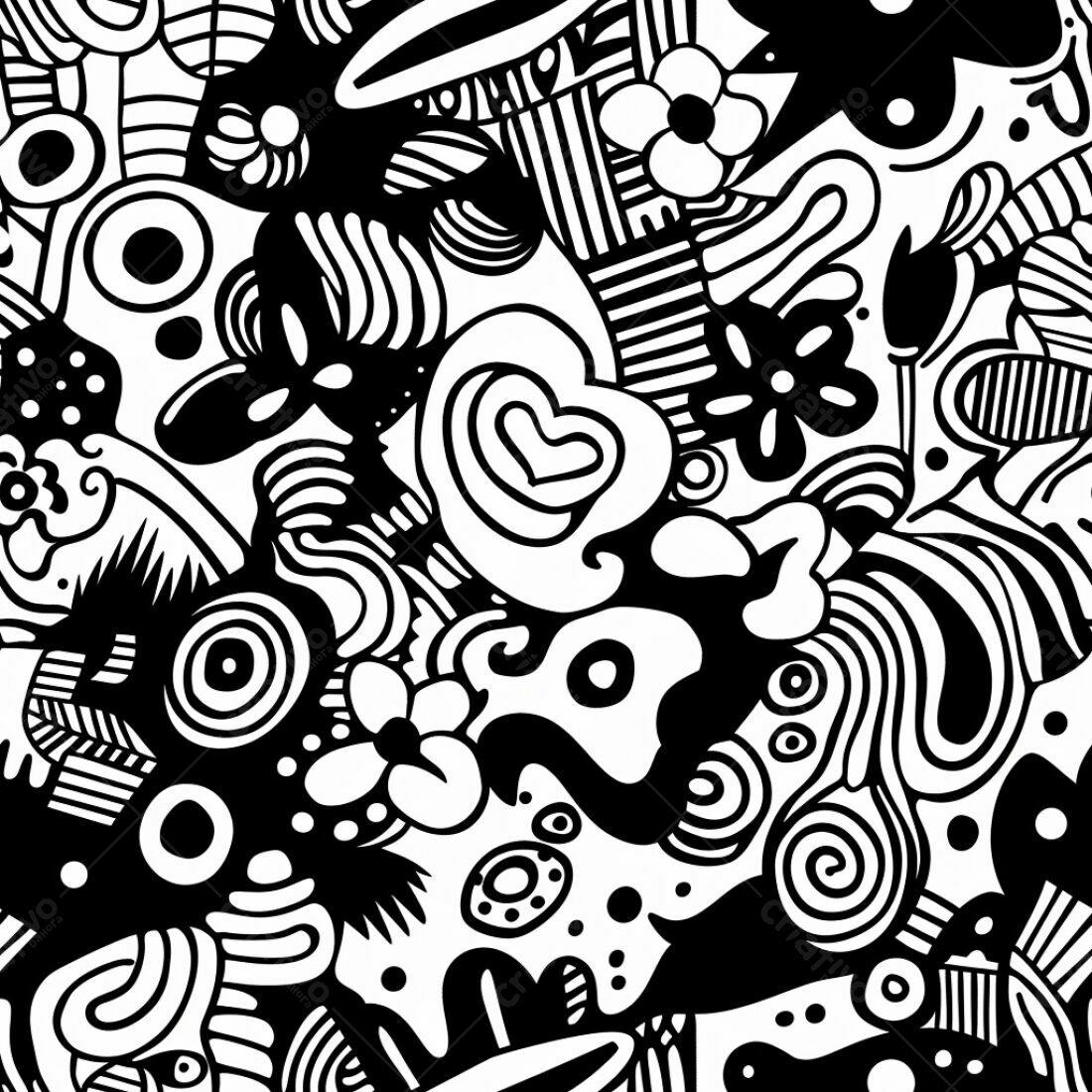 Textura Abstrata Preto e Branco para Fundo