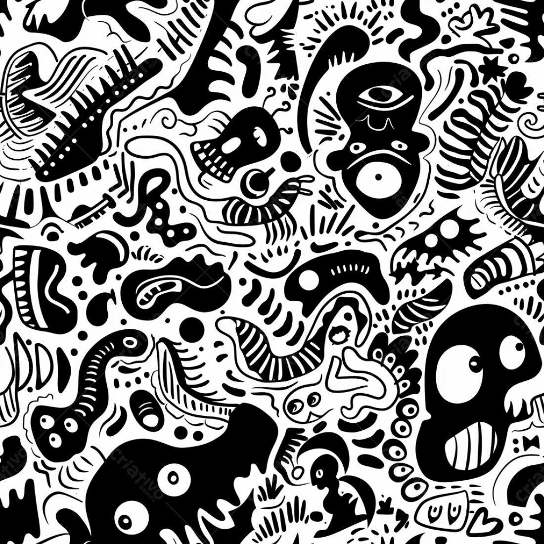 Textura Abstrata Preto e Branco para Fundo