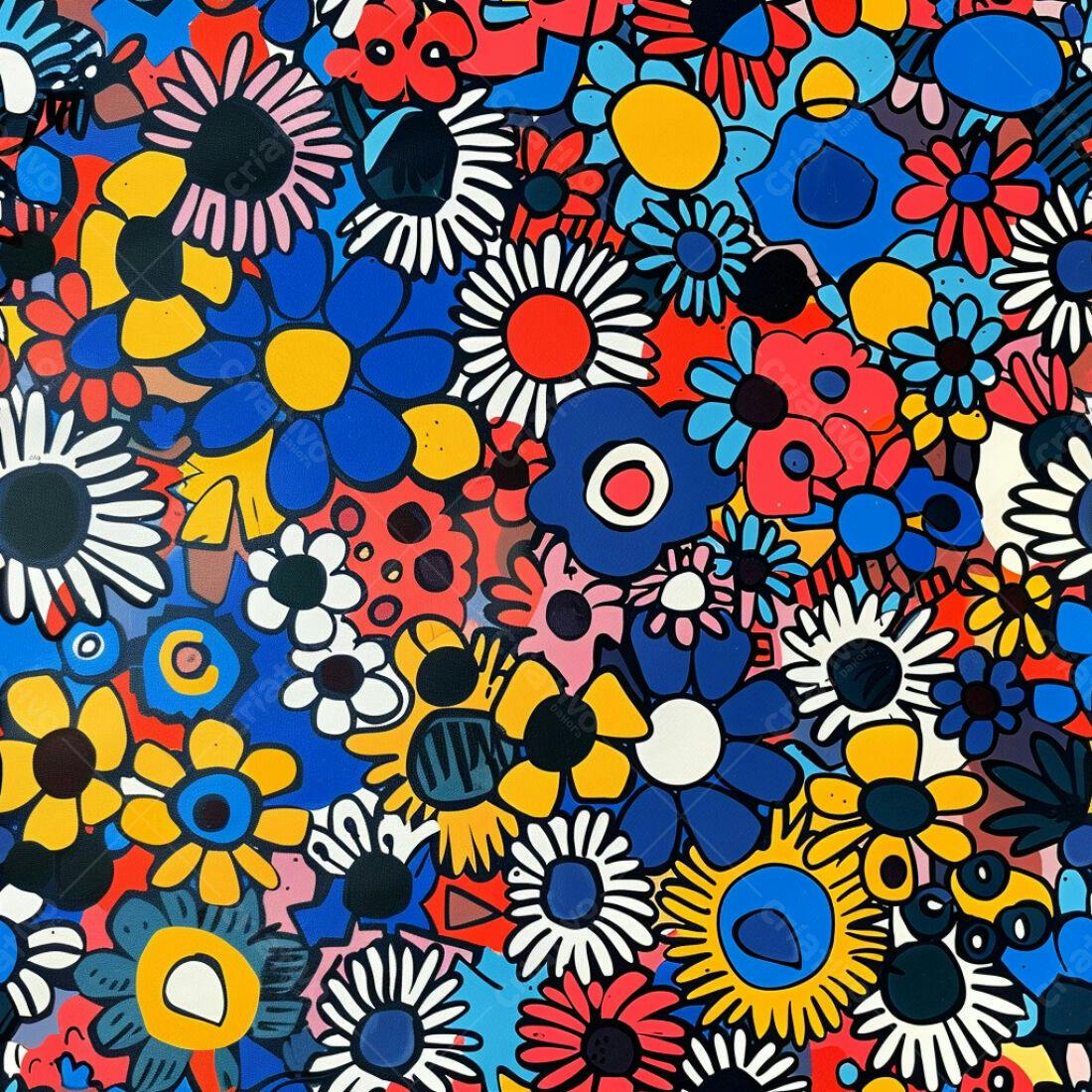 Textura floral colorida para fundo