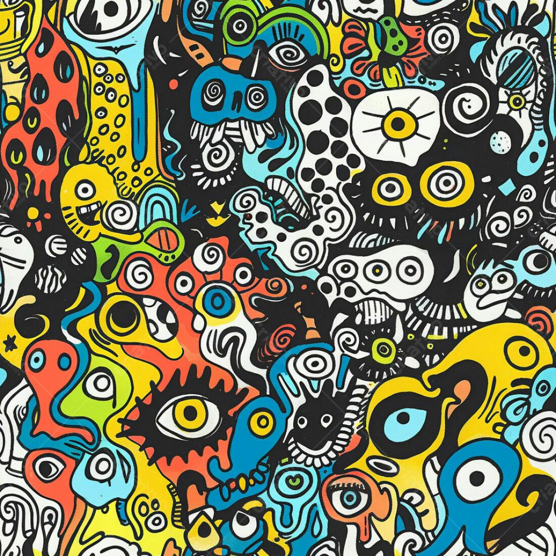 Textura Abstrata Colorida para Fundo Psicodélico