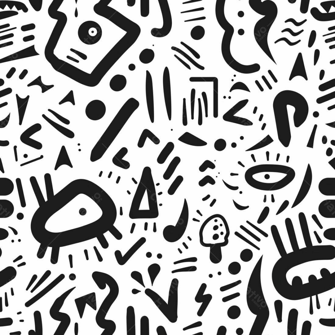 Textura Abstrata Preto e Branco para Fundo