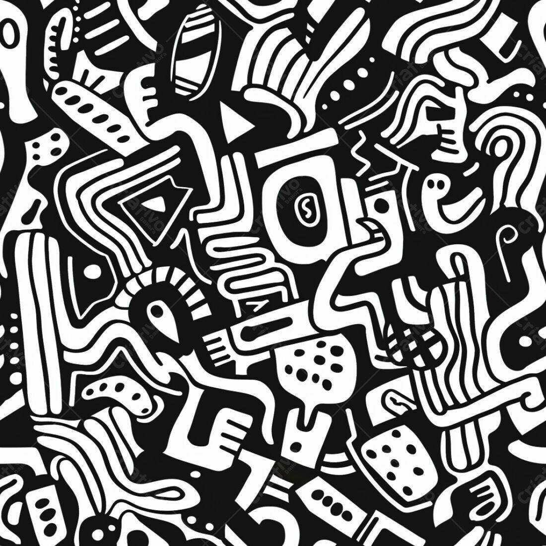 Textura Abstrata Preto e Branco para Fundo