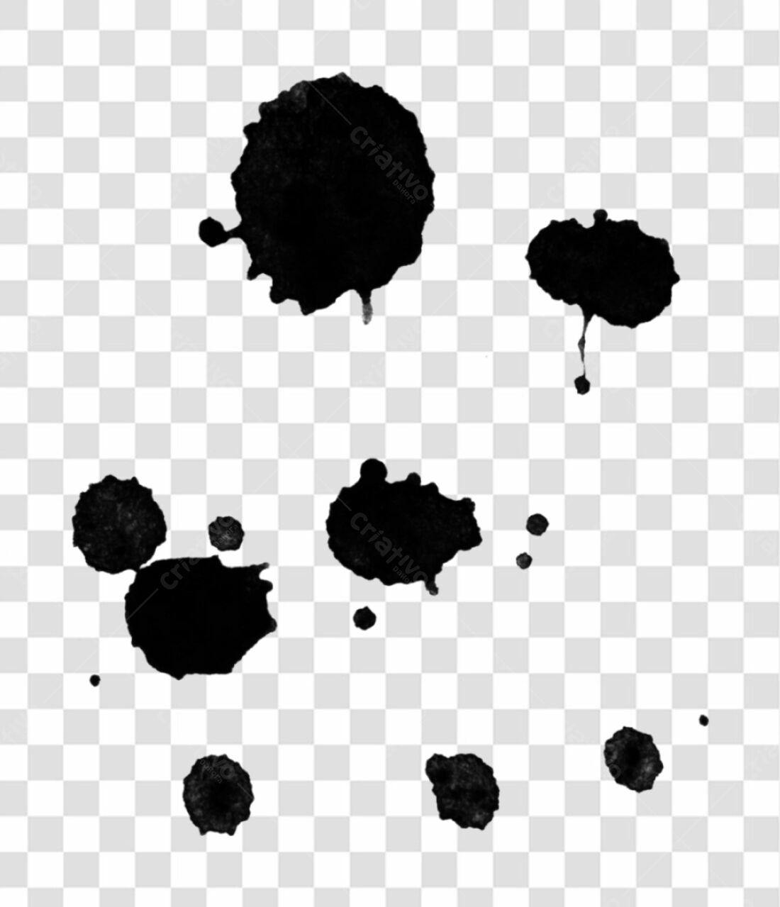 Icones de respingos de tinta PNG com fundo transparente