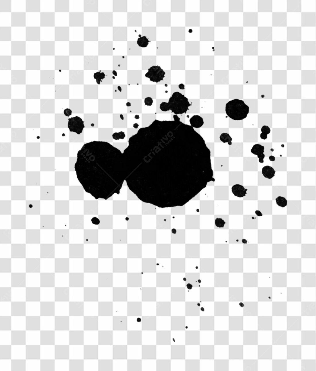 Icone abstrato manchas tinta PNG com fundo transparente