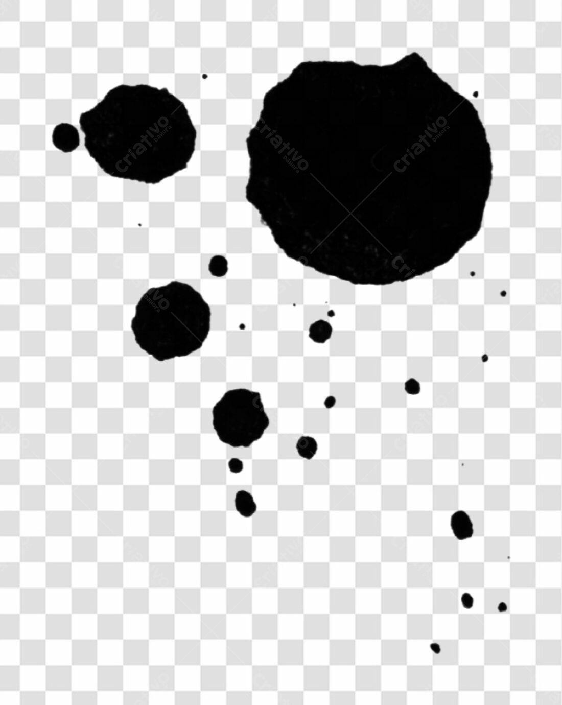 Icone abstrato manchas pretas PNG com fundo transparente